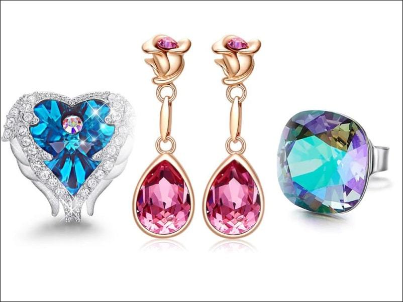 Boucles d'Oreilles avec Cristal