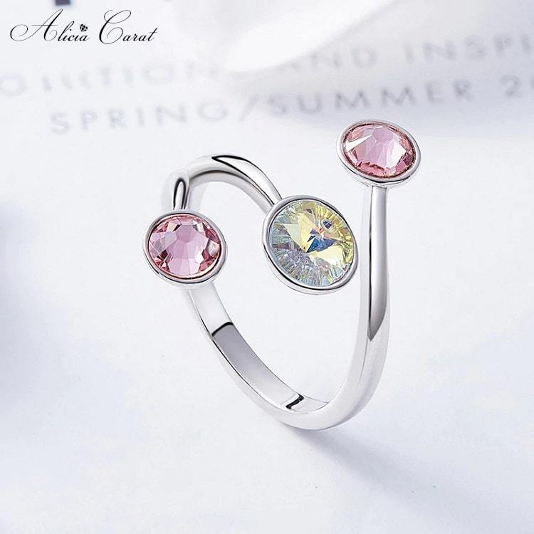 Alicia Carat Bague de Fiançailles Femme Trio Amour