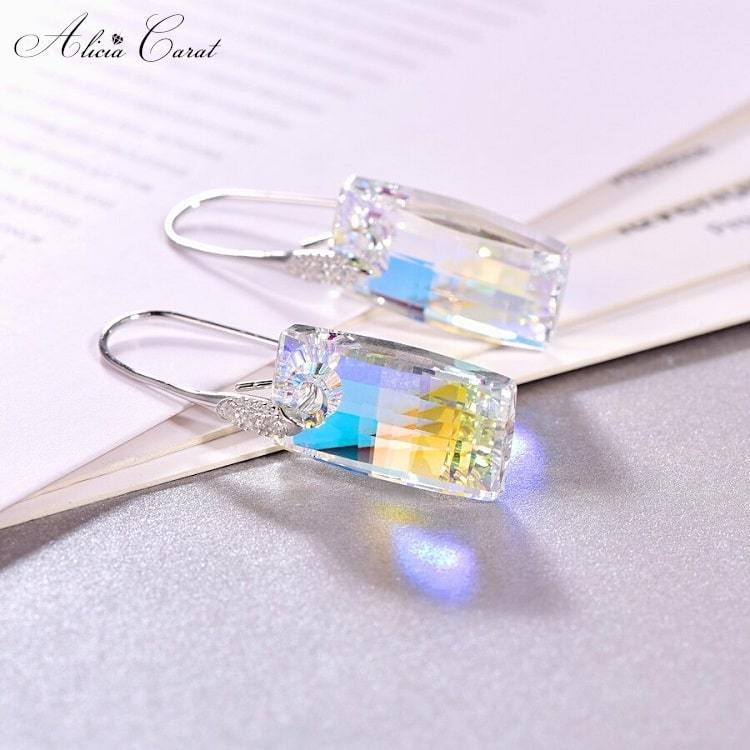 Alicia Carat Boucles D&#39;Oreilles Goutte d&#39;Eau Aurore Boréale