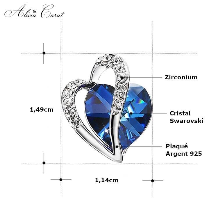 Alicia Carat Boucles d&#39;Oreilles Cœur Suspendu