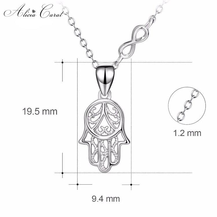 Alicia Carat Collier Main de Fatma Argent