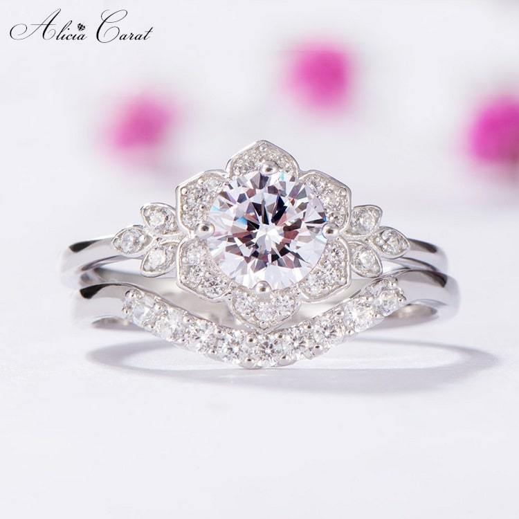 Bague Argent Femme Diamant Alicia Carat