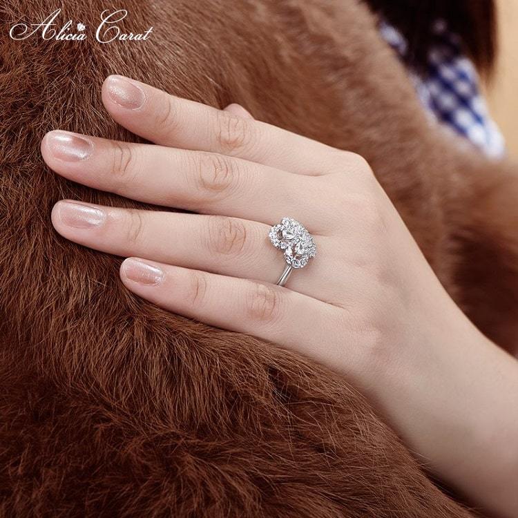 Bague Argent Femme Diamant