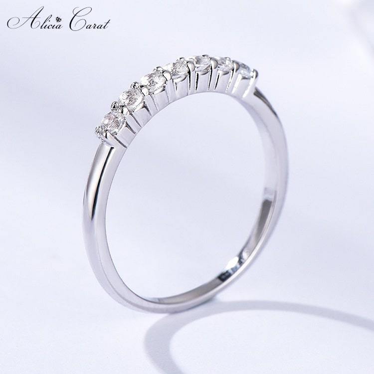 Bague Argent Femme Fine Alicia Carat