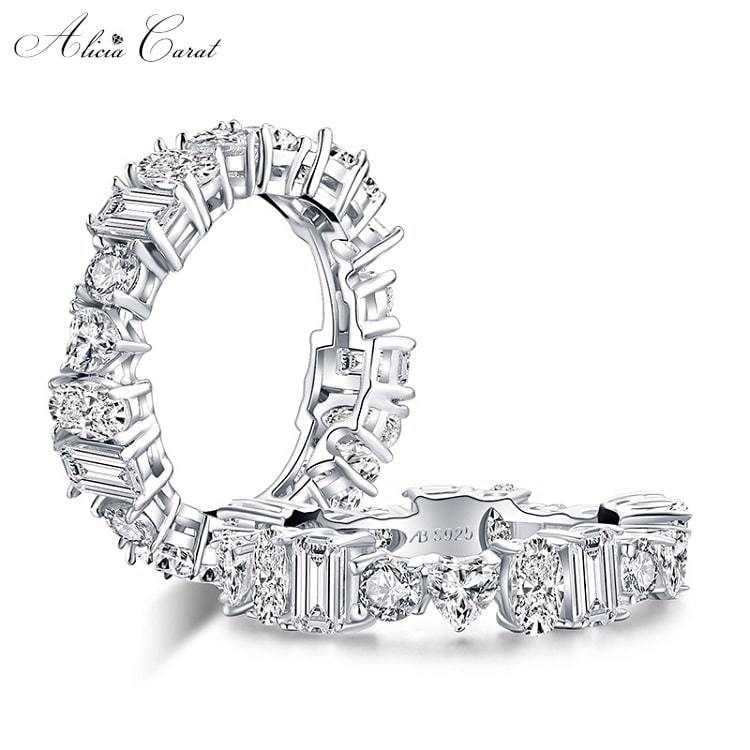 Bague Argent Femme Originale Alicia Carat
