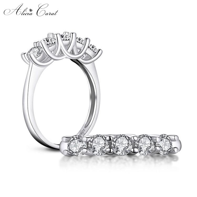 Bague Argent Rhodié Femme Alicia Carat