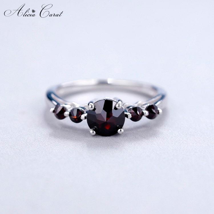 Bague Fiançailles Noire Alicia Carat