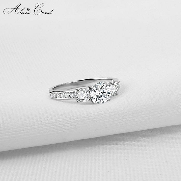 Bague de Fiançailles 3 Diamants Alicia Carat