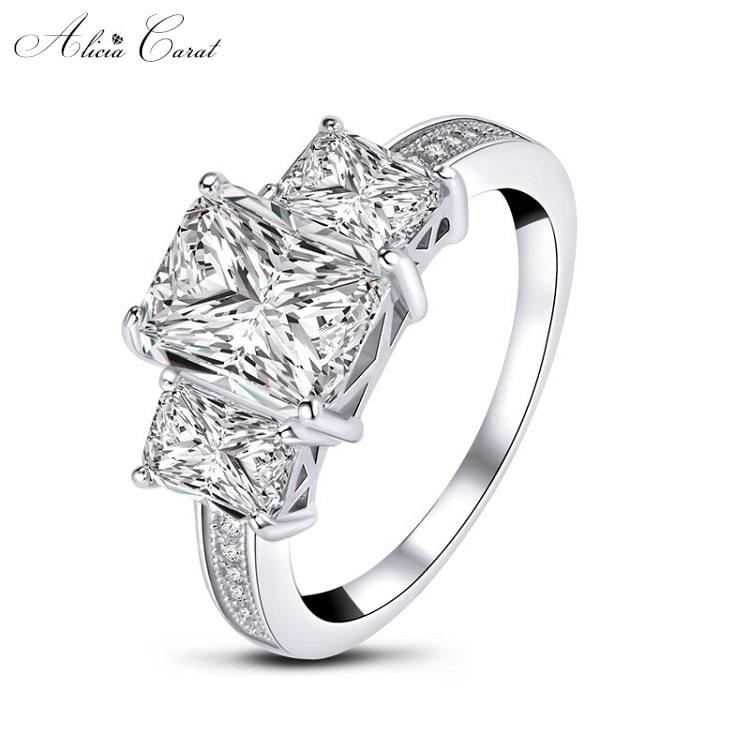 Bague de Fiançailles 3 Pierres