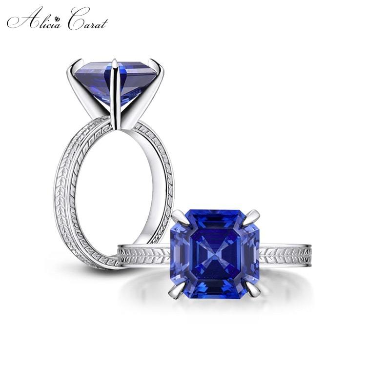 Bague de Fiançailles Bleu Alicia Carat