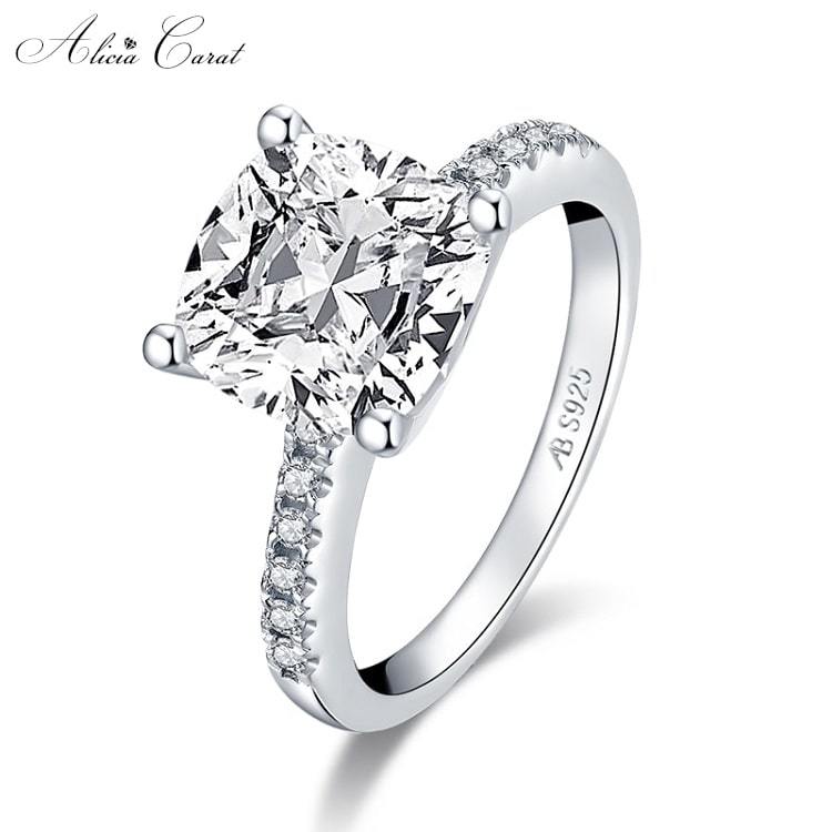 Bague de Fiançailles Carré