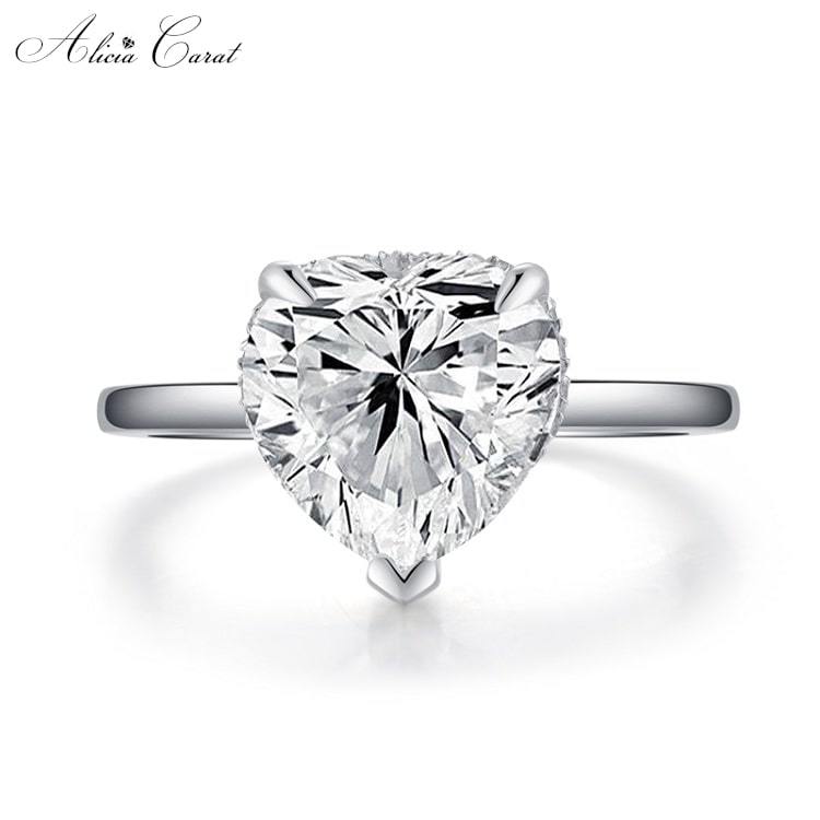 Bague de Fiançailles Diamant Cœur