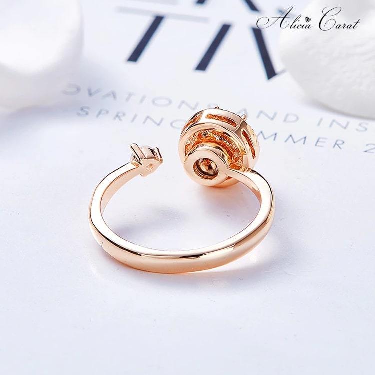 Bague de Fiançailles Femme Gravite Or Rose