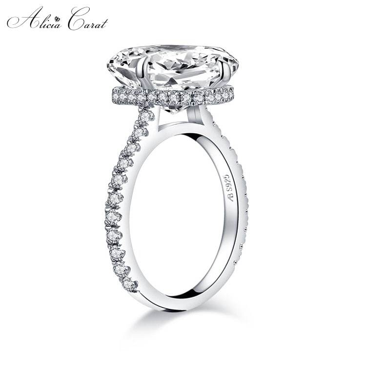 Bague de Fiançailles Luxe Argent