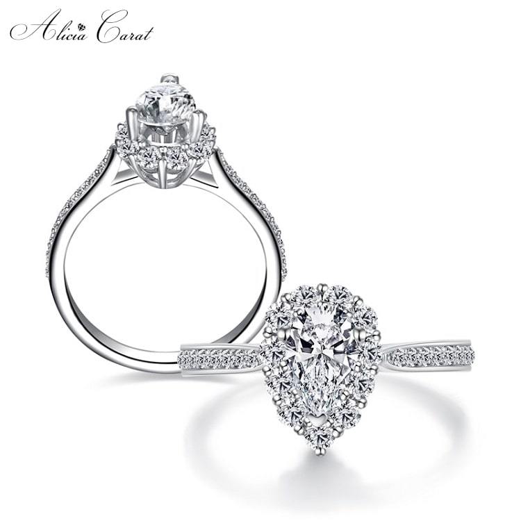 Bague de Fiançailles Poire Alicia Carat