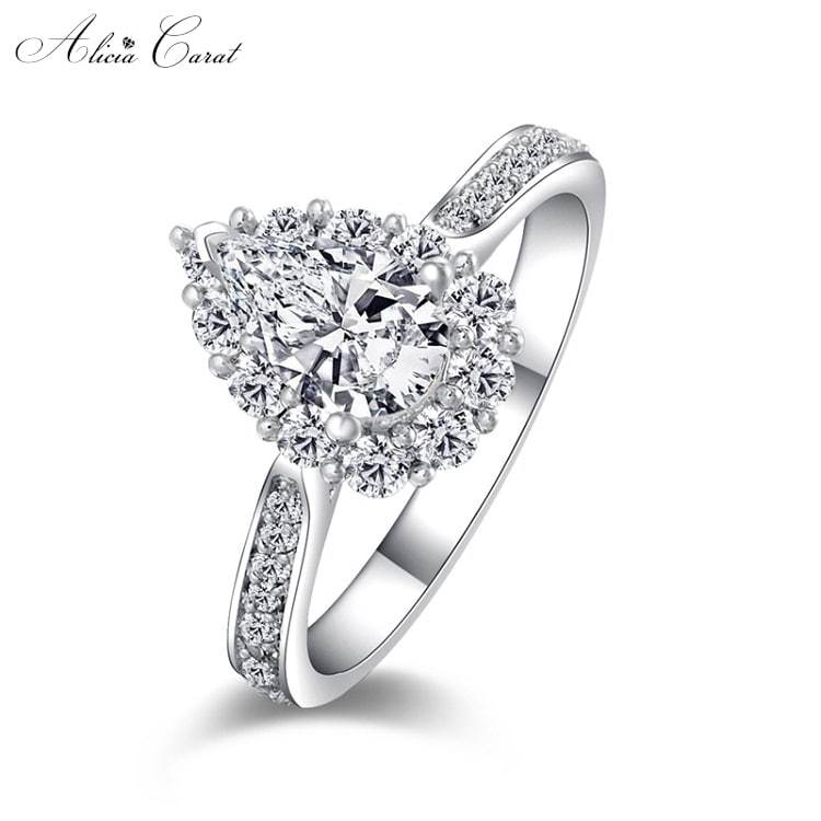 Bague de Fiançailles Poire