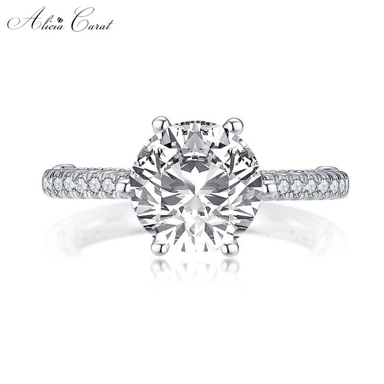 Bague de Fiançailles Simple Zirconium