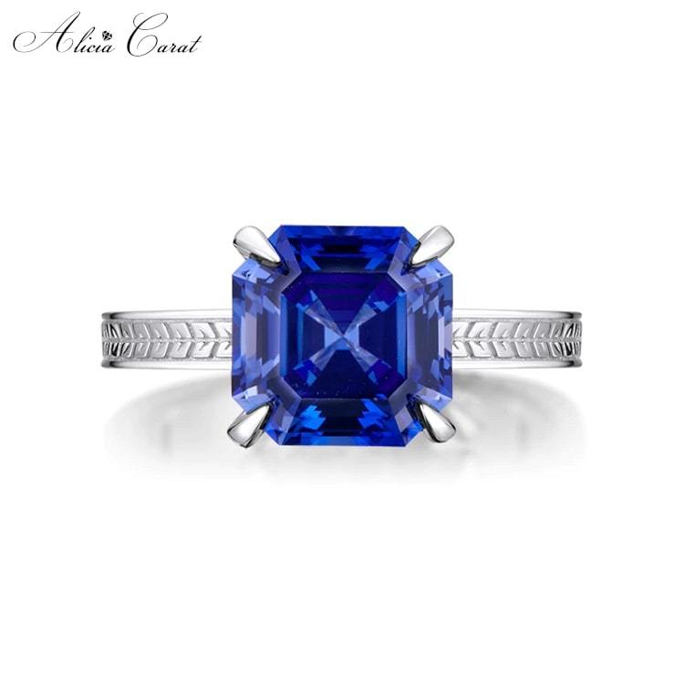 Bague de Fiançailles Tanzanite Bleue