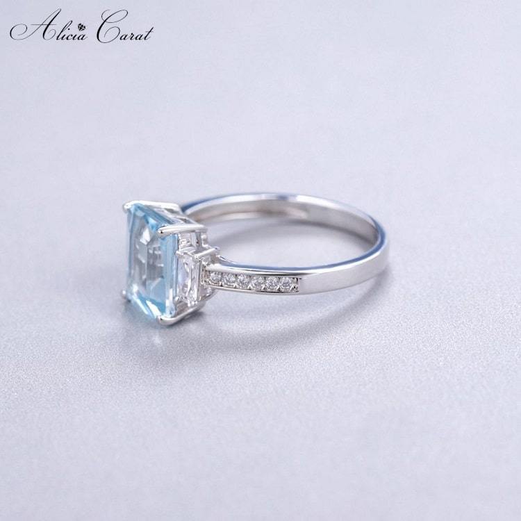 Bague de Fiançailles Topaze Argent 925