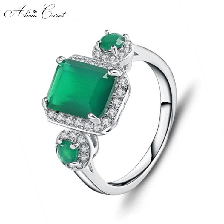 Bague de Fiançailles Verte