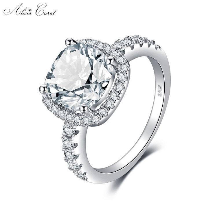 Bague de Fiançailles Zirconium