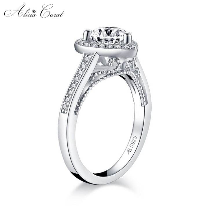 Bague de Fiançailles pour Femme Argent