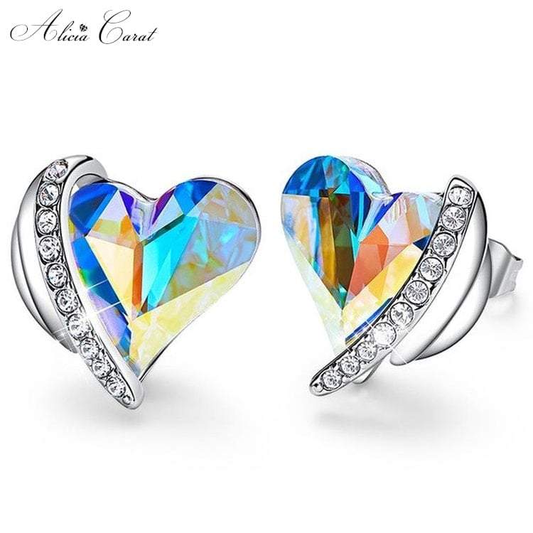 Boucles d&#39;Oreilles Ailes d&#39;Ange Cristal Swarovski