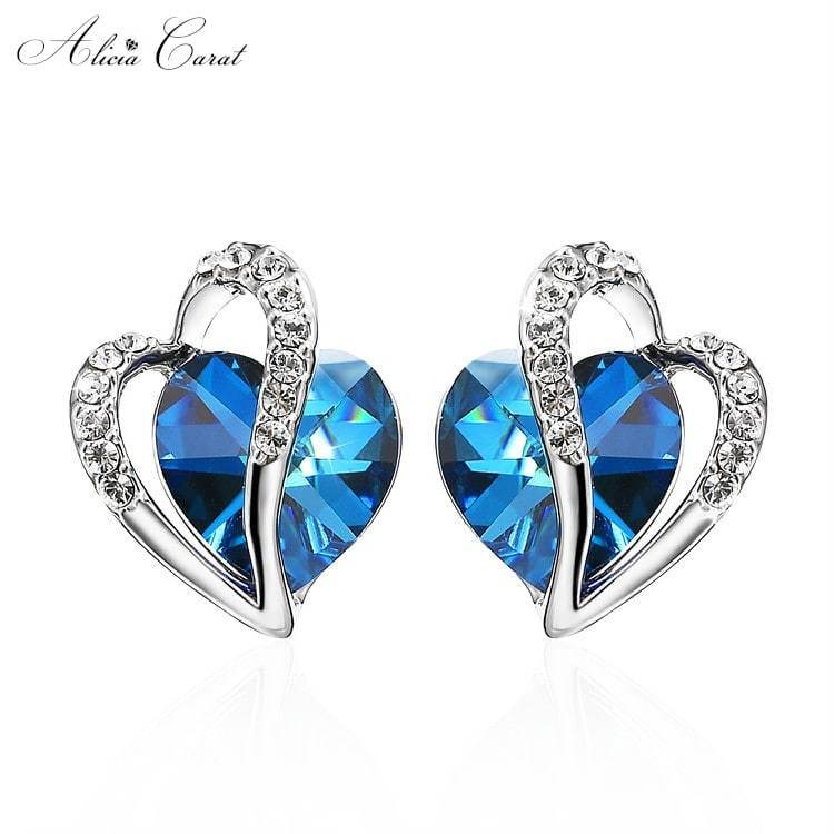 Boucles d'Oreilles Cœur Suspendu