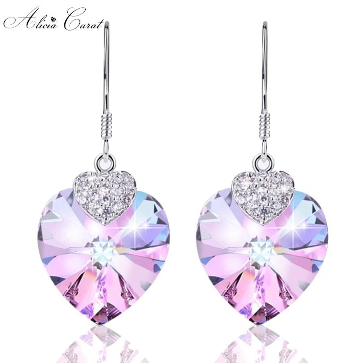 Boucles d&#39;Oreilles Cœur d’Améthyste