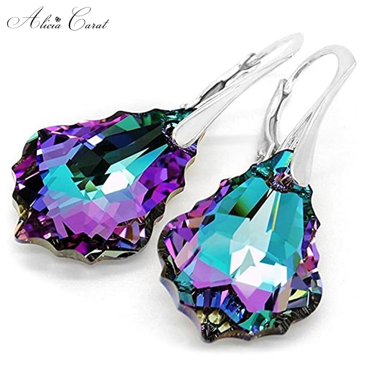 Boucles d&#39;Oreilles Femme Goutte d&#39;Eau Cristal Swarovski