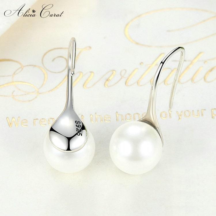 Boucles d&#39;Oreilles Goutte d&#39;Eau Argent