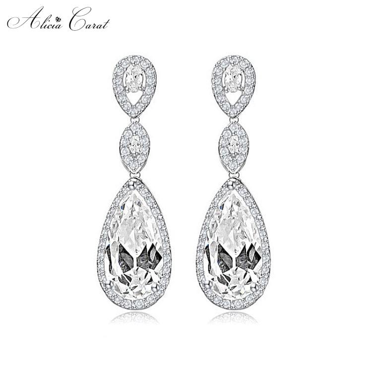 Boucles d'Oreilles Goutte d'Eau Mariage