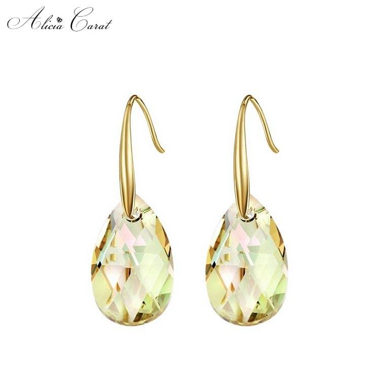 Boucles d&#39;Oreilles Goutte d&#39;Eau Or