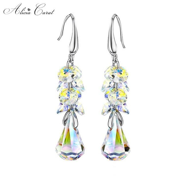 Boucles D'oreilles Strass Transparent - Alliage - Puces à Clous - Neuf Sans Emballage