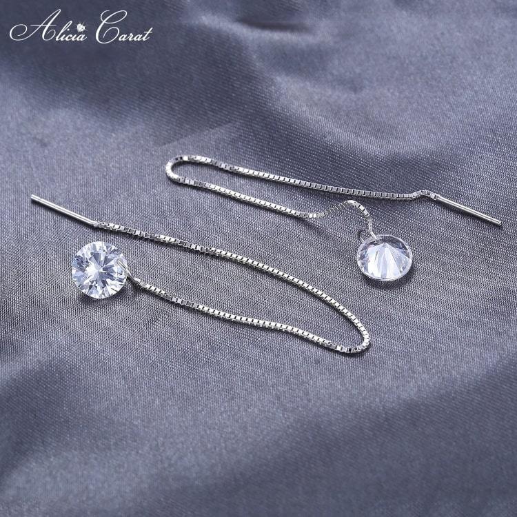 Boucles d&#39;Oreilles Gouttes d&#39;Eau Argent 925