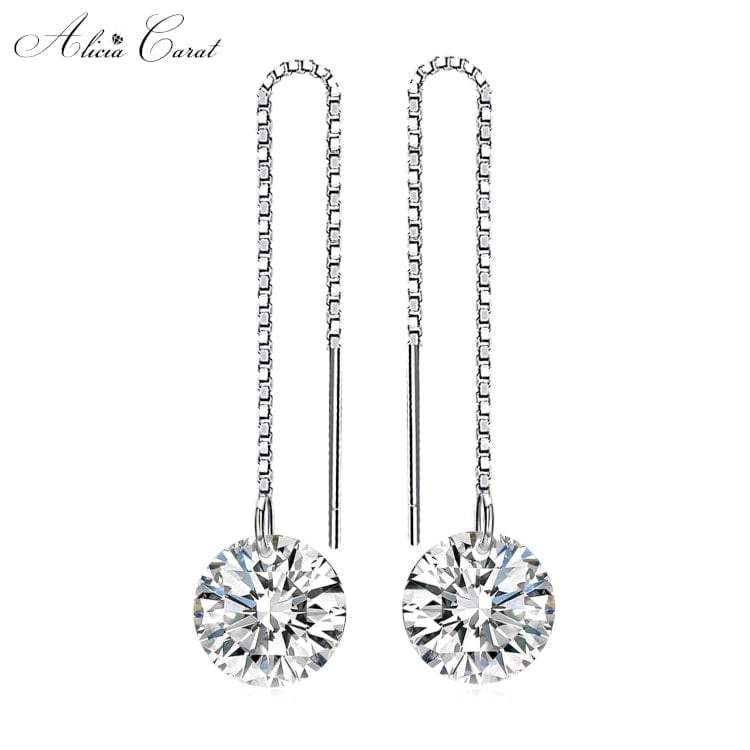 Boucles d&#39;Oreilles Gouttes d&#39;Eau Argent