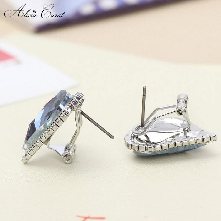 Boucles d&#39;Oreilles Parure Bijoux Or Blanc