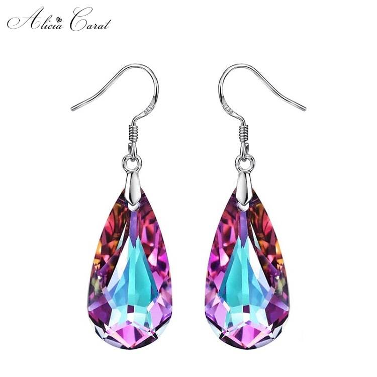 Boucles d&#39;Oreilles Pendante Goutte d&#39;Eau