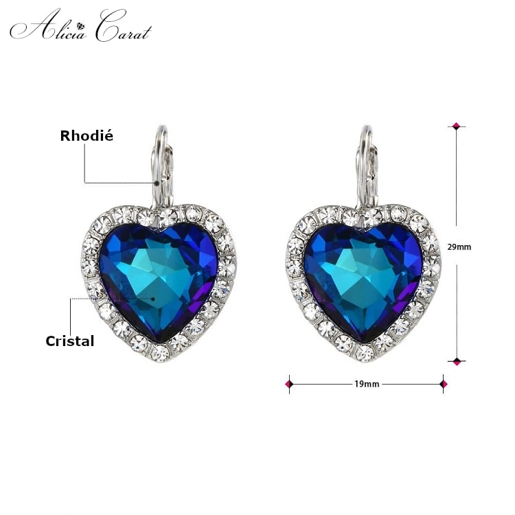 Boucles d&#39;Oreilles Titanic Cœur Ocean