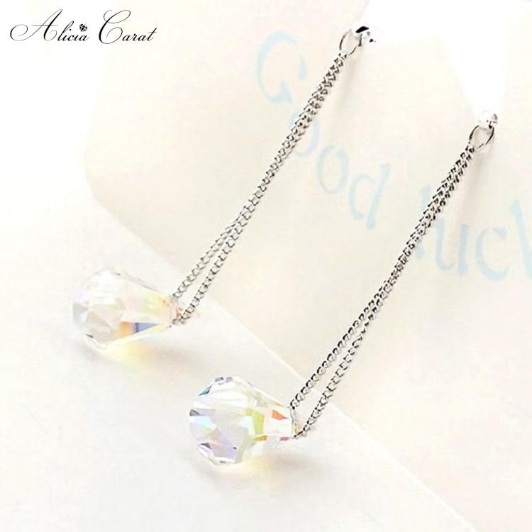 Boucles d&#39;Oreilles en Forme de Goutte d&#39;Eau Alicia Carat