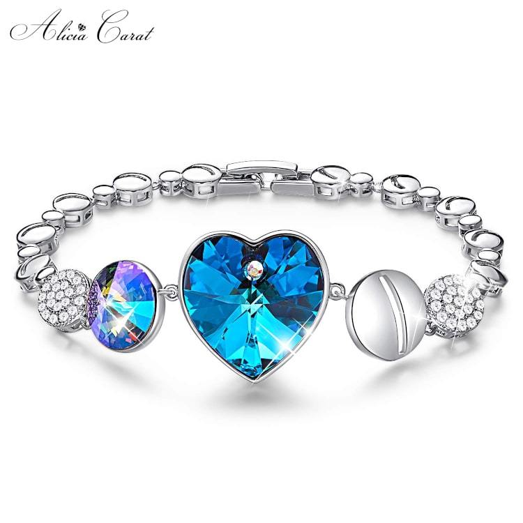 Bracelet Cœur de l'Océan Bleu