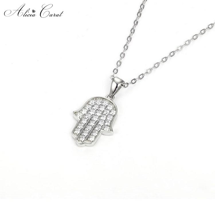 Chaîne avec Pendentif Main de Fatma Argent