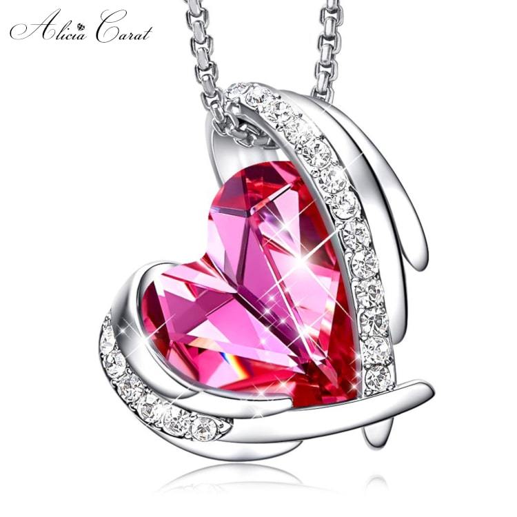 Collier Ailes d'Ange Argent Rose