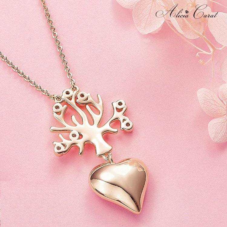 Collier Arbre de Vie Or Rose Plaqué