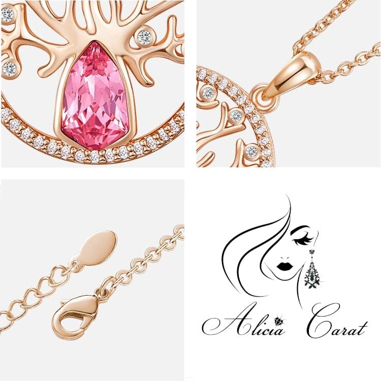 Collier Arbre de Vie Or et Strass Alicia Carat