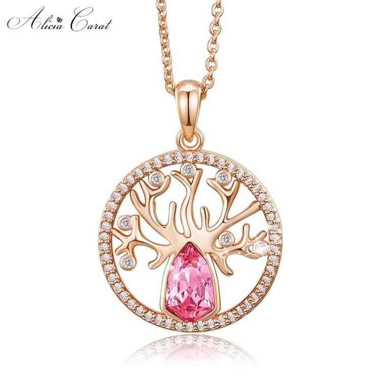 Collier Arbre de Vie Or et Strass