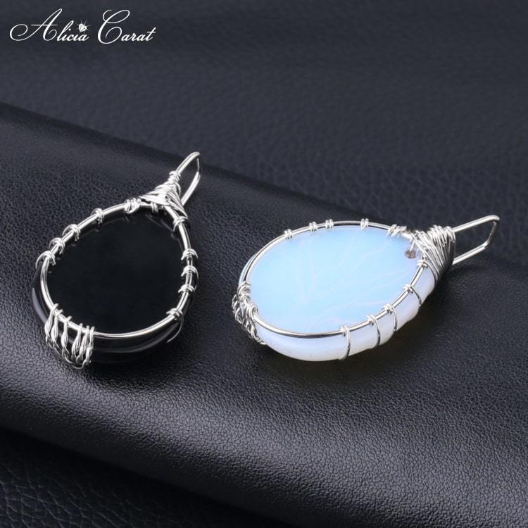 Collier Arbre de Vie Pierre Fait Main