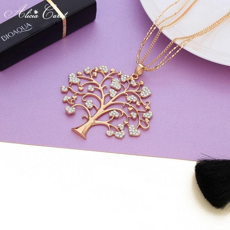 Collier Arbre de Vie plaqué Or Alicia Carat