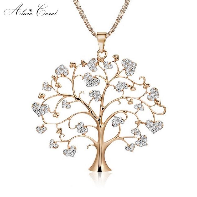 Collier Arbre de Vie plaqué Or