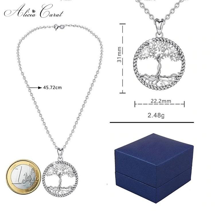 Collier Arbre de la Vie Argent Massif
